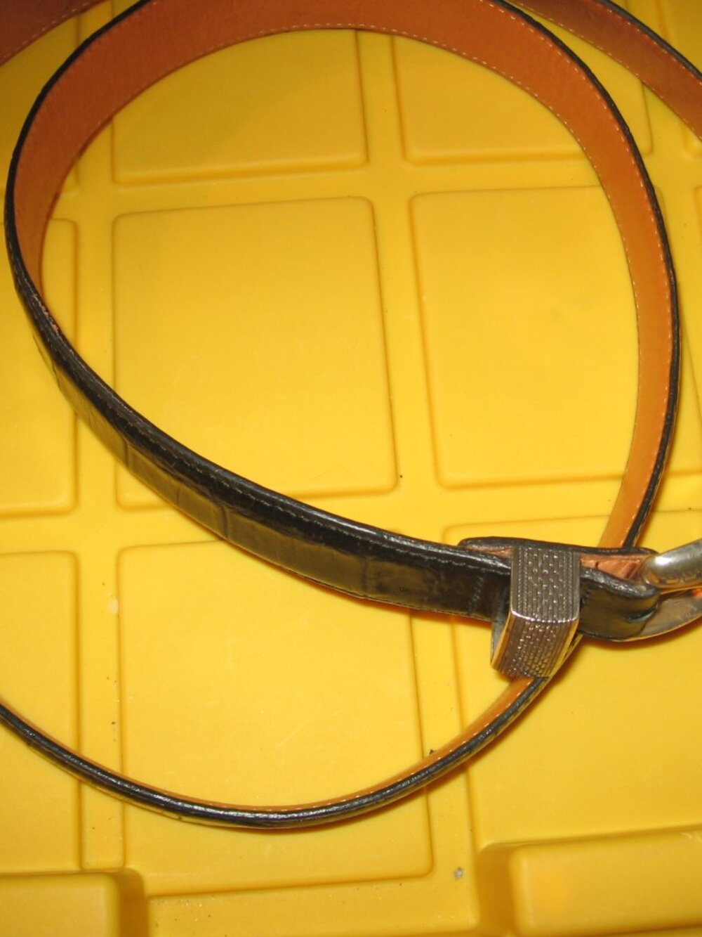 Onyx by Brighton 1.25" Ornate Leather Belt Size 50 w/ Ornate Silver Hardware